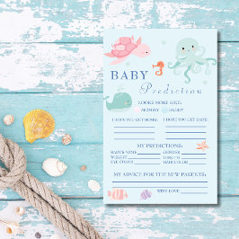 Flyer Tarjeta de juego de adivinación del bebé azul con 