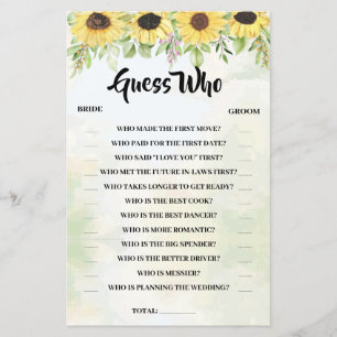 Flyer Tarjeta de juego de Baby Shower de novia con giras