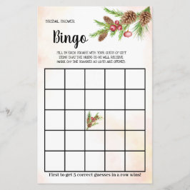 Flyer Tarjeta de juego de Bingo navidad Shower