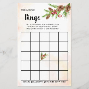 Flyer Tarjeta de juego de Bingo navidad Shower