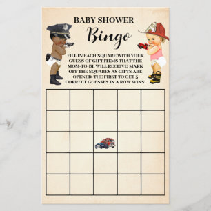 Flyer Tarjeta de juego de bingo para baby shower 'Pequeñ