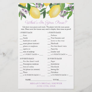 Flyer Tarjeta De Juego De Depósito Para La Ducha Bridal 