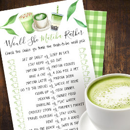 Flyer Tarjeta de juego de desayuno de boda con tema de M