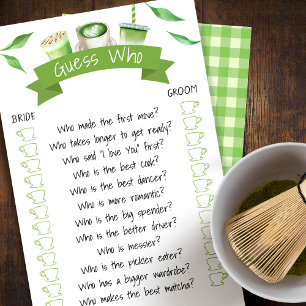 Flyer Tarjeta de juego de desayuno de boda de Matcha