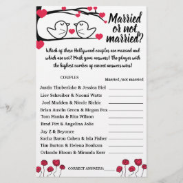 FLYER TARJETA DE JUEGO DE DUCHA DE PÁJARO ENAMORADO CASA