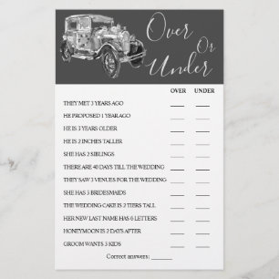 Flyer Tarjeta de juego de ducha para las parejas de Boda