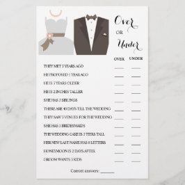 Flyer Tarjeta de juego de ducha para parejas mayores o m