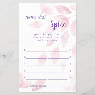 Flyer Tarjeta de juego de la ducha de novia Adivina esa 