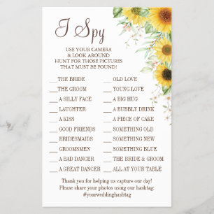 Flyer Tarjeta de juego de la recepción de bodas con espí