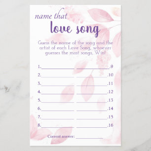 Flyer Tarjeta de juego de lluvia de boda para adivinar e