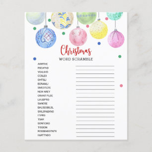 Flyer Tarjeta de juego de palabras desordenadas de Navid