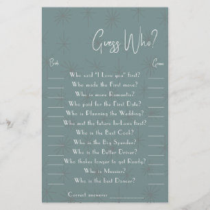 Flyer Tarjeta de juego de ¿Quién Soy?