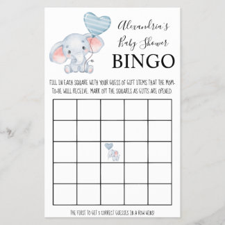 Flyer Tarjeta de juego de tarjeta de Baby Shower de Bing