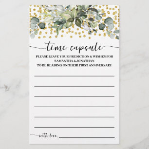 Flyer Tarjeta de juego Eucalyptus Gold Time Capsule Adva