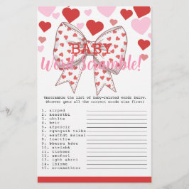 Flyer Tarjeta de juego para bebé Scaramble Baby Word