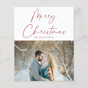 Flyer Tarjeta de Navidad de fotos con presupuesto limita