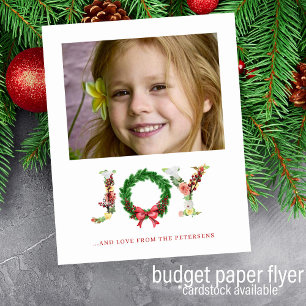 Flyer Tarjeta de Navidad personalizada con foto de alegr
