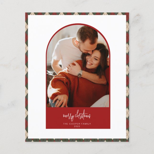 Flyer Tarjeta de Navidades de arco moderno (Frente)