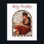 Flyer Tarjeta de Navidades de arco moderno<br><div class="desc">Crea una impresión duradera esta temporada con una tarjeta de vacaciones única. Esta sencilla plantilla de tarjeta de árbol de Navidad presenta un diseño limpio y moderno. ¡personalizar con tu información y hazla única suya!</div>