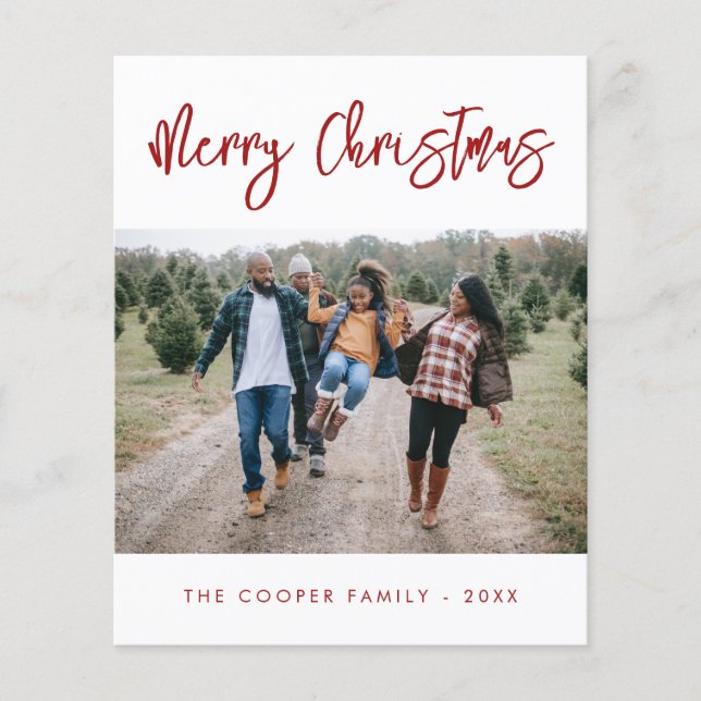 Flyer Tarjeta de Navidades de presupuesto (Frente)