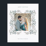 Flyer Tarjeta de Navidades fotográficos<br><div class="desc">Este diseño atemporal y romántico cuenta con un magnífico ramo floral de acuarela con colores suaves y acentos botánicos. Por favor, considere el peso de papel para este diseño. Si quieres este mismo diseño pero en el material grueso, ponte en contacto conmigo directamente o haz clic en el botón "transferir...</div>