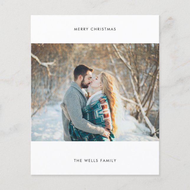 Flyer Tarjeta de Navidades fotográficos de presupuesto (Frente)