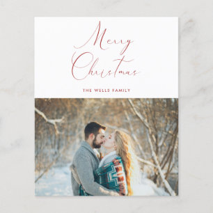 Flyer Tarjeta de Navidades fotográficos de presupuesto
