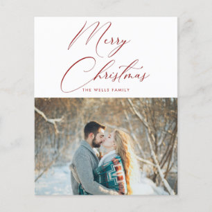 Flyer Tarjeta de Navidades fotográficos de presupuesto