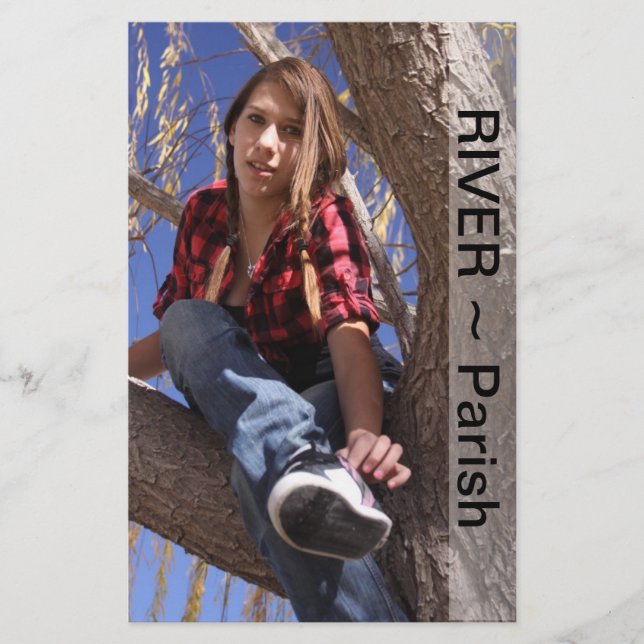 Flyer Tarjeta de presentación con foto de cabeza a dos c (Frente)