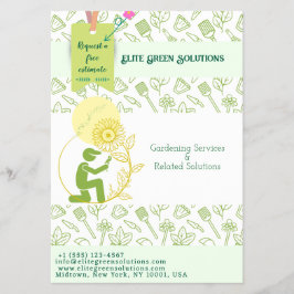 Flyer Tarjeta de presentación de soluciones de jardinerí