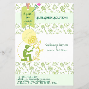 Flyer Tarjeta de presentación de soluciones de jardinerí