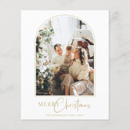 Flyer Tarjeta de saludo de Navidad Budget Arch Merry