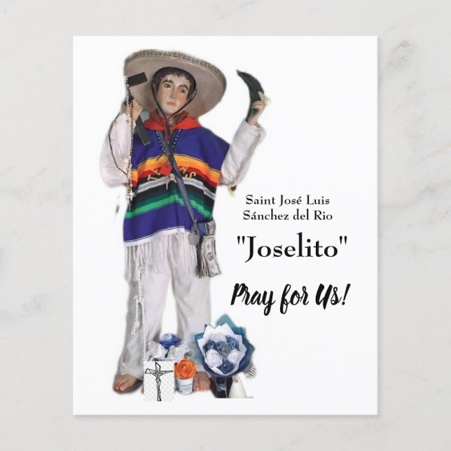 Flyer Tarjeta de San José Luis Sánchez del Río (Frente)