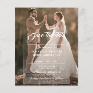 Flyer Tarjeta de Save the Date Foto Moderna Simple Fren