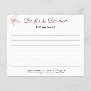 Flyer Tarjeta de solicitud de oración para mujeres Pink 
