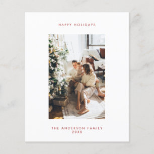 Flyer Tarjeta de vacaciones de fotos de presupuesto