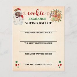 Flyer Tarjeta de votación de intercambio de galletas de