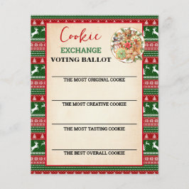 Flyer Tarjeta de Votación para Intercambio de Galletas d