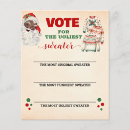 Flyer Tarjeta de voto de Santa Navidades, mucho más dulc