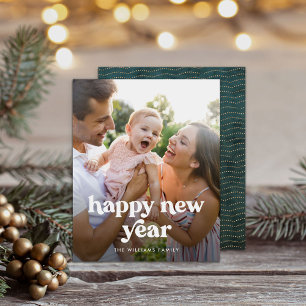 Flyer Tarjeta fotográfica Budget Happy New Year Moderne 