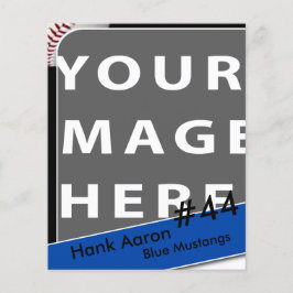 Flyer Tarjeta fotográfica personalizada de béisbol