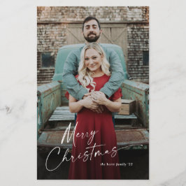 Flyer Tarjeta navideña de festividad con guión de presup