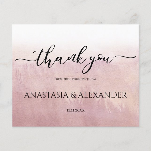 Flyer Tarjeta Ombre/Presupuesto/ Gracias. (Frente)