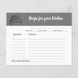 Flyer Tarjeta Receta Ducha De Novia Lechuzas De Amor Vol