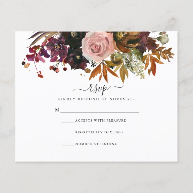 Flyer Tarjeta RSVP de otoño de presupuesto (Frente)