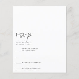 Flyer Tarjeta RSVP de PRESUPUESTO