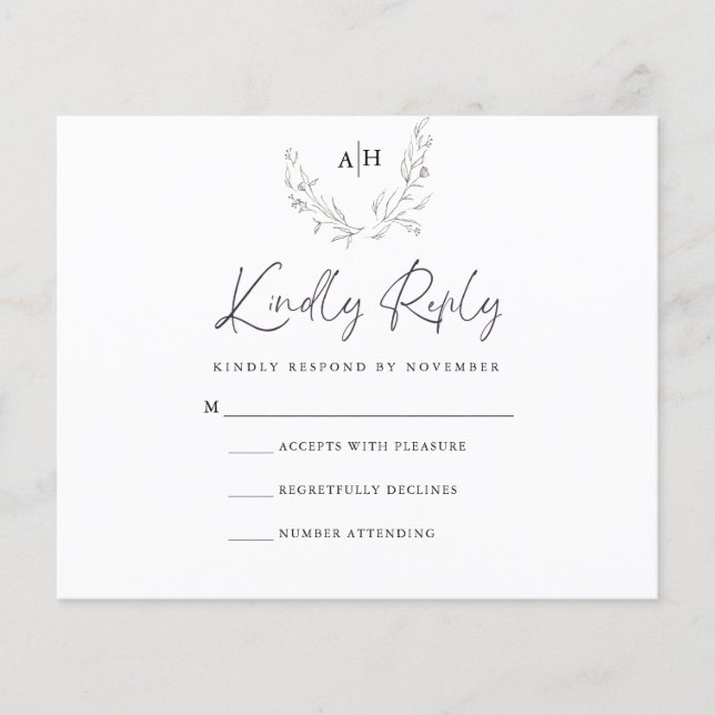 Flyer Tarjeta RSVP de presupuesto (Frente)