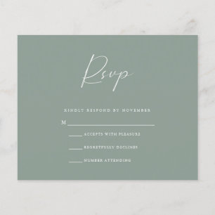 Flyer Tarjeta RSVP Olive de presupuesto