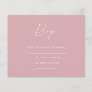 Flyer Tarjeta RSVP rosa de presupuesto