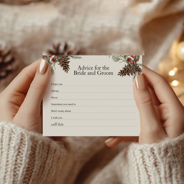 Flyer Tarjeta Rustic Bridal Advance | Plantas y pinecona (Subido por el creador)